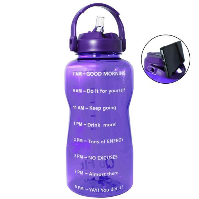Sport 3.8L 2L Wide Mouth Gallon Tritan Water Bottle With Straw BPA Free (FHB)(F61)(1AK1)