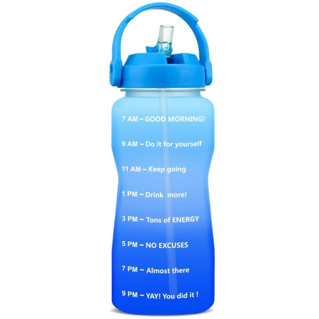 Sport 3.8L 2L Wide Mouth Gallon Tritan Water Bottle With Straw BPA Free (FHB)(F61)(1AK1)