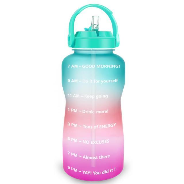 Sport 3.8L 2L Wide Mouth Gallon Tritan Water Bottle With Straw BPA Free (FHB)(F61)(1AK1)