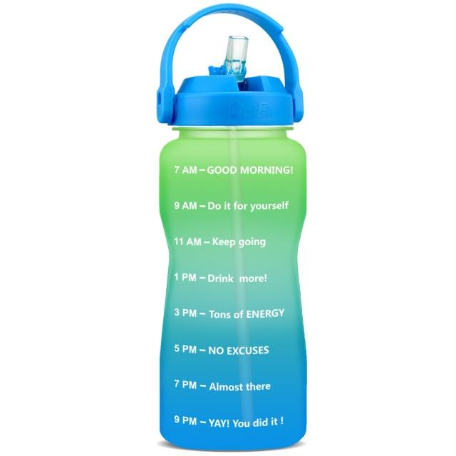 Sport 3.8L 2L Wide Mouth Gallon Tritan Water Bottle With Straw BPA Free (FHB)(F61)(1AK1)