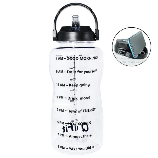 Sport 3.8L 2L Wide Mouth Gallon Tritan Water Bottle With Straw BPA Free (FHB)(F61)(1AK1)