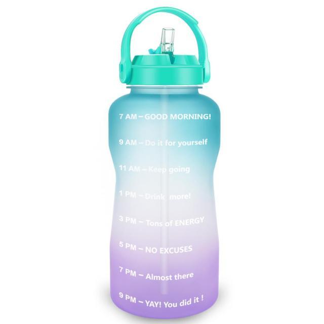Sport 3.8L 2L Wide Mouth Gallon Tritan Water Bottle With Straw BPA Free (FHB)(F61)(1AK1)