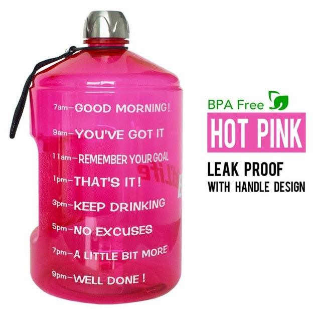 Great 128oz 73oz 43oz 1 Gallon BPA Free Plastic Big Drink Water Bottle Jug Gourd - Travel Sports Fitness GYM Water-bottle (FHB)(1AK1)