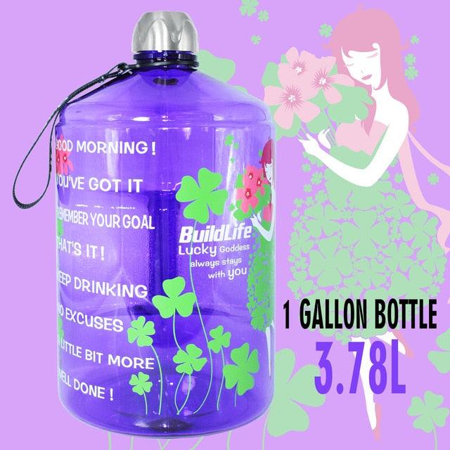 Great 128oz 73oz 43oz 1 Gallon BPA Free Plastic Big Drink Water Bottle Jug Gourd - Travel Sports Fitness GYM Water-bottle (FHB)(1AK1)