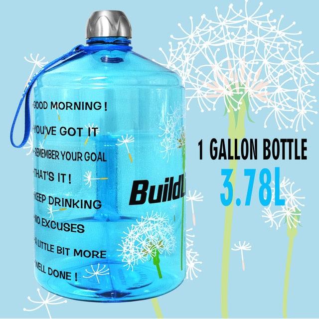 Great 128oz 73oz 43oz 1 Gallon BPA Free Plastic Big Drink Water Bottle Jug Gourd - Travel Sports Fitness GYM Water-bottle (FHB)(1AK1)