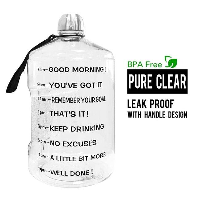 Great 128oz 73oz 43oz 1 Gallon BPA Free Plastic Big Drink Water Bottle Jug Gourd - Travel Sports Fitness GYM Water-bottle (FHB)(1AK1)