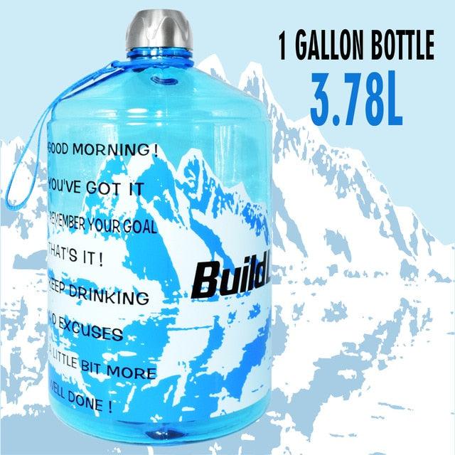 Great 128oz 73oz 43oz 1 Gallon BPA Free Plastic Big Drink Water Bottle Jug Gourd - Travel Sports Fitness GYM Water-bottle (FHB)(1AK1)
