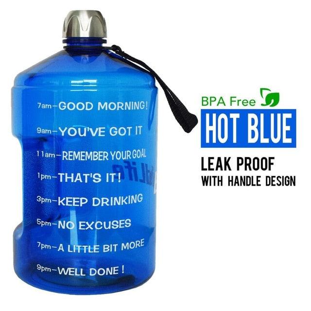 Great 128oz 73oz 43oz 1 Gallon BPA Free Plastic Big Drink Water Bottle Jug Gourd - Travel Sports Fitness GYM Water-bottle (FHB)(1AK1)