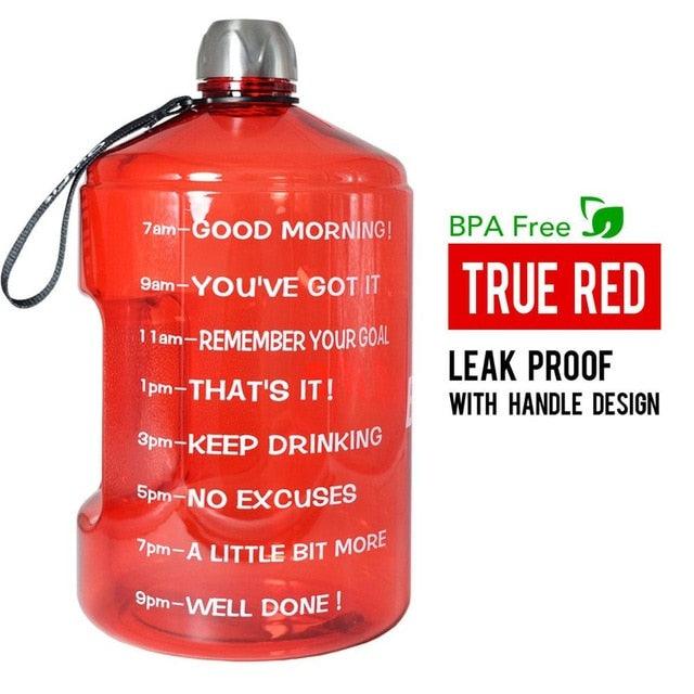 Great 128oz 73oz 43oz 1 Gallon BPA Free Plastic Big Drink Water Bottle Jug Gourd - Travel Sports Fitness GYM Water-bottle (FHB)(1AK1)