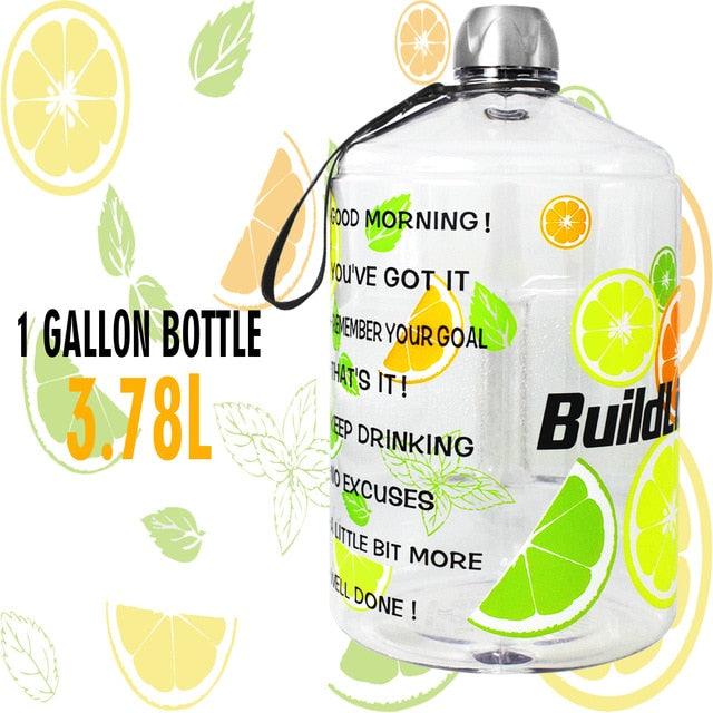 Great 128oz 73oz 43oz 1 Gallon BPA Free Plastic Big Drink Water Bottle Jug Gourd - Travel Sports Fitness GYM Water-bottle (FHB)(1AK1)