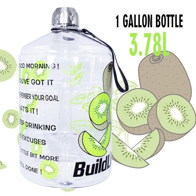 Great 128oz 73oz 43oz 1 Gallon BPA Free Plastic Big Drink Water Bottle Jug Gourd - Travel Sports Fitness GYM Water-bottle (FHB)(1AK1)