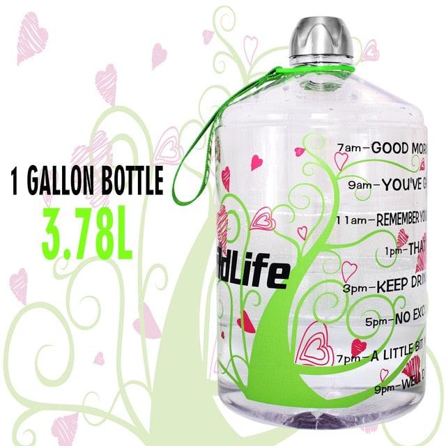 Great 128oz 73oz 43oz 1 Gallon BPA Free Plastic Big Drink Water Bottle Jug Gourd - Travel Sports Fitness GYM Water-bottle (FHB)(1AK1)