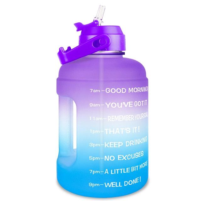 Amazing Water Bottle 2.2L 73oz Motivational with Straw Leakproof BPA Free Sports Travel Water Jug Time Marker Help to Lose Weight(FHB)(1AK1)(1U24)(F24)(1U101)(1U9)(F101)
