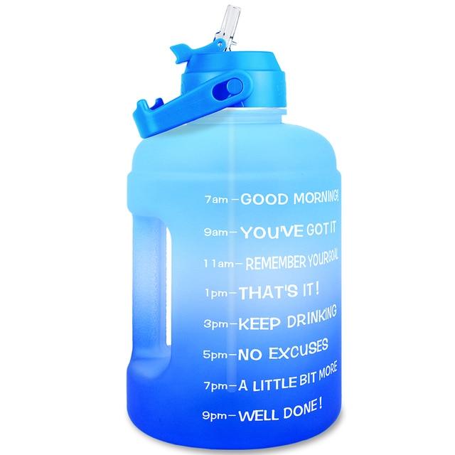 Amazing Water Bottle 2.2L 73oz Motivational with Straw Leakproof BPA Free Sports Travel Water Jug Time Marker Help to Lose Weight(FHB)(1AK1)(1U24)(F24)(1U101)(1U9)(F101)