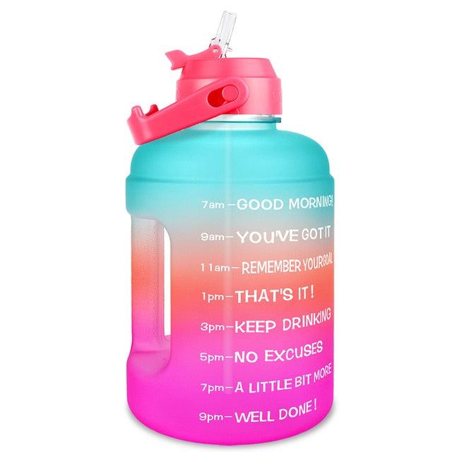 Amazing Water Bottle 2.2L 73oz Motivational with Straw Leakproof BPA Free Sports Travel Water Jug Time Marker Help to Lose Weight(FHB)(1AK1)(1U24)(F24)(1U101)(1U9)(F101)