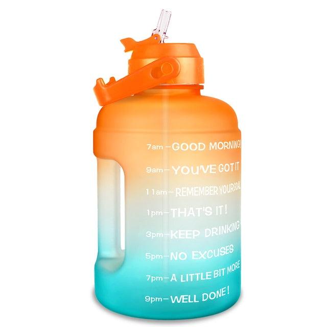 Amazing Water Bottle 2.2L 73oz Motivational with Straw Leakproof BPA Free Sports Travel Water Jug Time Marker Help to Lose Weight(FHB)(1AK1)(1U24)(F24)(1U101)(1U9)(F101)