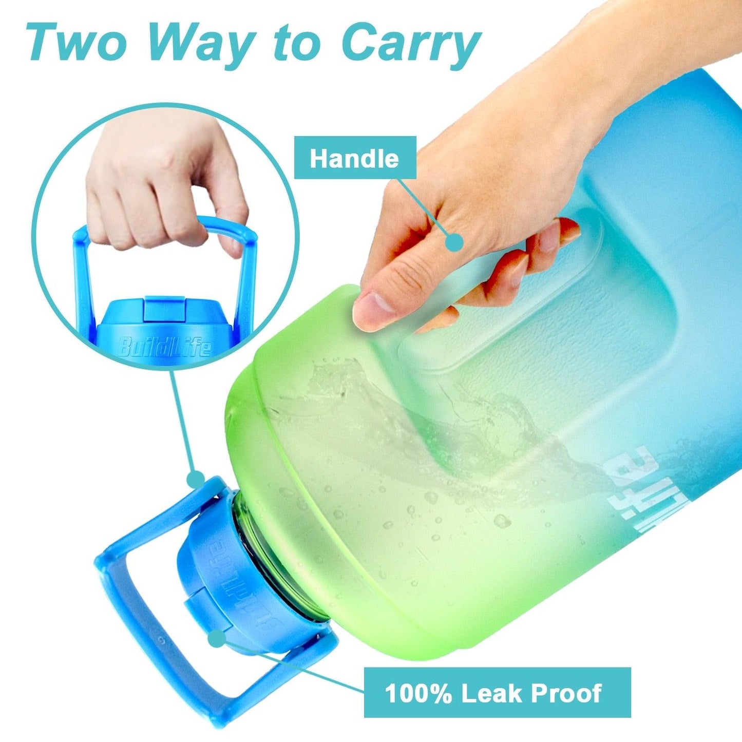 Amazing Water Bottle 2.2L 73oz Motivational with Straw Leakproof BPA Free Sports Travel Water Jug Time Marker Help to Lose Weight(FHB)(1AK1)(1U24)(F24)(1U101)(1U9)(F101)