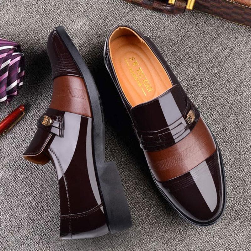 Fashion Business Dress Men Shoes - Slip On Dress Shoes - Leather Oxford Shoes (D14)(MSF3)
