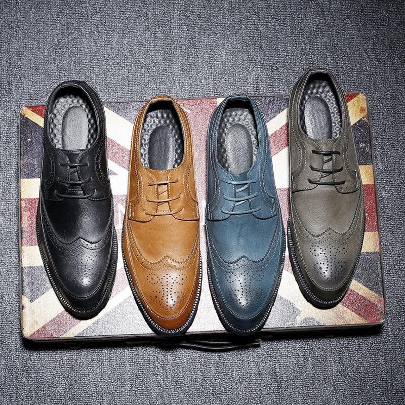 Fashion Men's Formal Shoes - Leather Personality Men Business Shoes (MSF2)(MSF4)(MSC4)(F14)