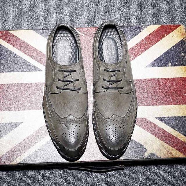 Fashion Men's Formal Shoes - Leather Personality Men Business Shoes (MSF2)(MSF4)(MSC4)(F14)