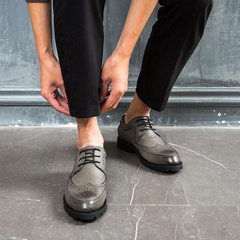 Fashion Men's Formal Shoes - Leather Personality Men Business Shoes (MSF2)(MSF4)(MSC4)(F14)