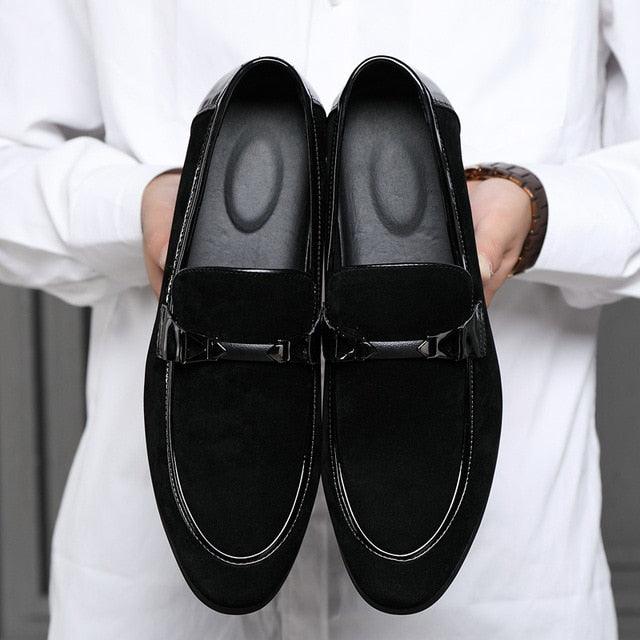Fashion Pointed Toe Dress Shoes - Men's Patent Leather Formal Suits Slip-On Party Men's Shoes (D14)(MSF3)(MSC2)(MSC4)(MSC1)