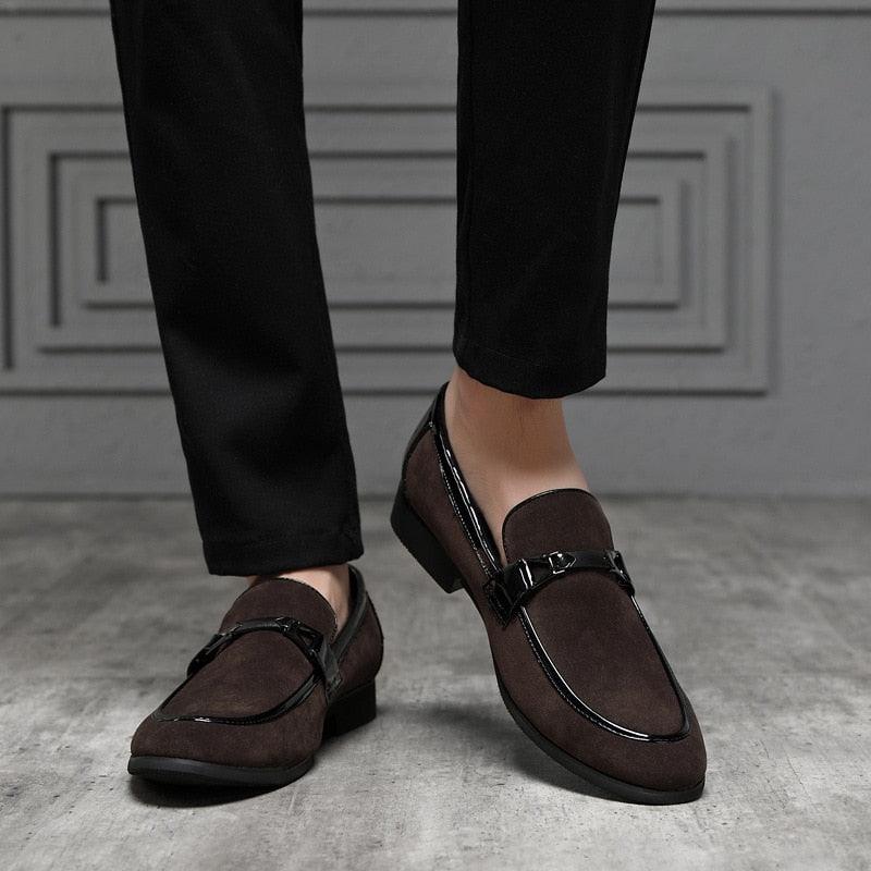 Fashion Pointed Toe Dress Shoes - Men's Patent Leather Formal Suits Slip-On Party Men's Shoes (D14)(MSF3)(MSC2)(MSC4)(MSC1)
