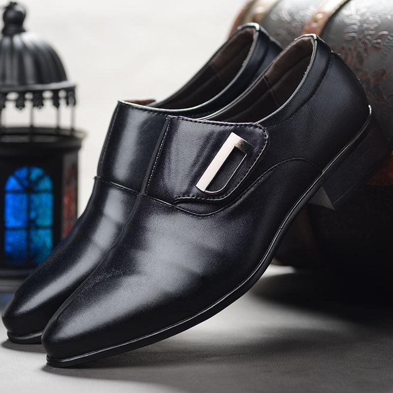 Great Leather Formal Wedding Shoes - Men Slip On Office Shoes (D14)(MSF5)