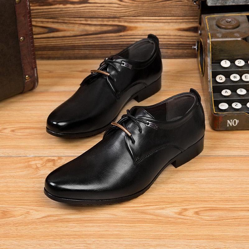 Men's Dress Shoes - Fashion Pu Leather Shoes - Men Brands Wedding Oxford Shoes (D14)(MSF2)(MSF1)
