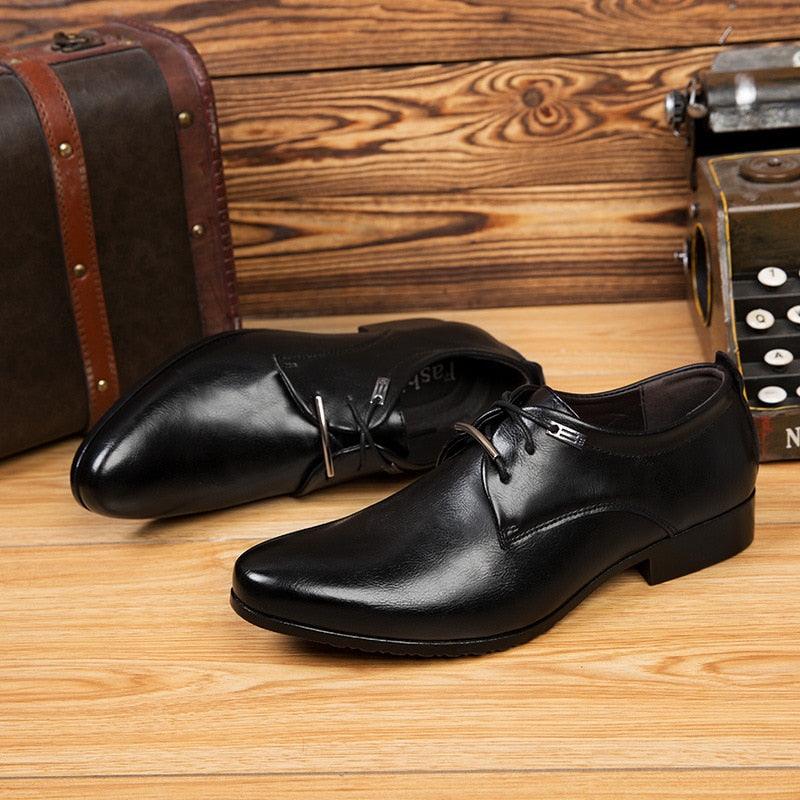 Men's Dress Shoes - Fashion Pu Leather Shoes - Men Brands Wedding Oxford Shoes (D14)(MSF2)(MSF1)