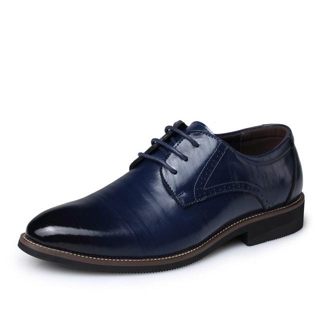 Men's Dress Oxfords Shoes - Business Office Pointed Footwear - Lace-Up Men's Formal Shoes (MSF2)