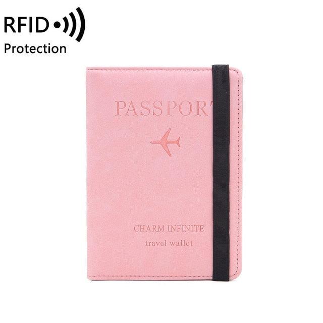 Vintage Business Passport Covers Holder - Multi-Function ID Bank Card PU Leather Wallet Case (LT8)(F79)