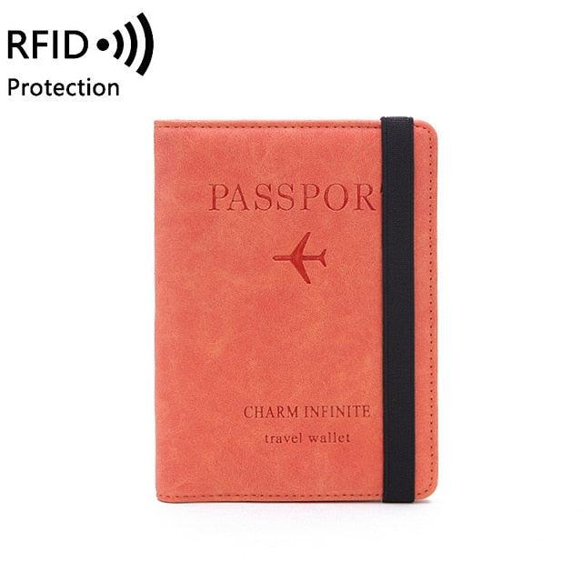 Vintage Business Passport Covers Holder - Multi-Function ID Bank Card PU Leather Wallet Case (LT8)(F79)