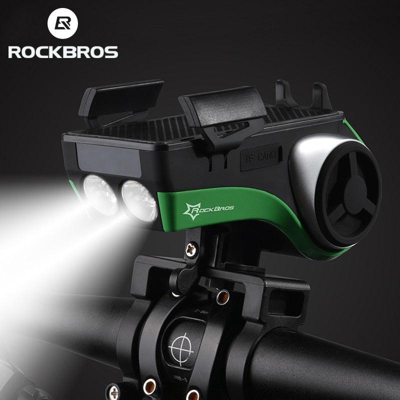 Waterproof 5 in 1 Bicycle Computer Phone Holder Bluetooth Audio MP3 Player Speaker 4400mAh Power Bank Bell Bike Light (RS)(1U50)