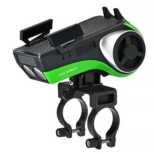 Waterproof 5 in 1 Bicycle Computer Phone Holder Bluetooth Audio MP3 Player Speaker 4400mAh Power Bank Bell Bike Light (RS)(1U50)