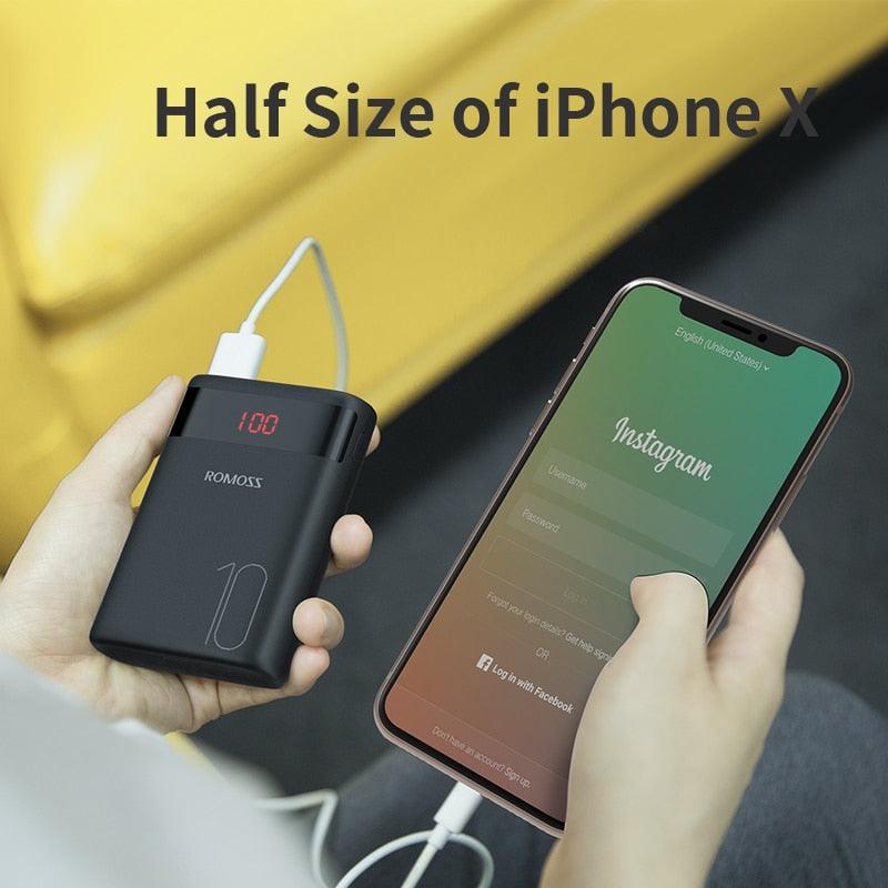 Ares 10 10000mAh Power Bank With Double USB Port - External Battery Pack - Travel Size Portable Charger (D79)(1LT1)