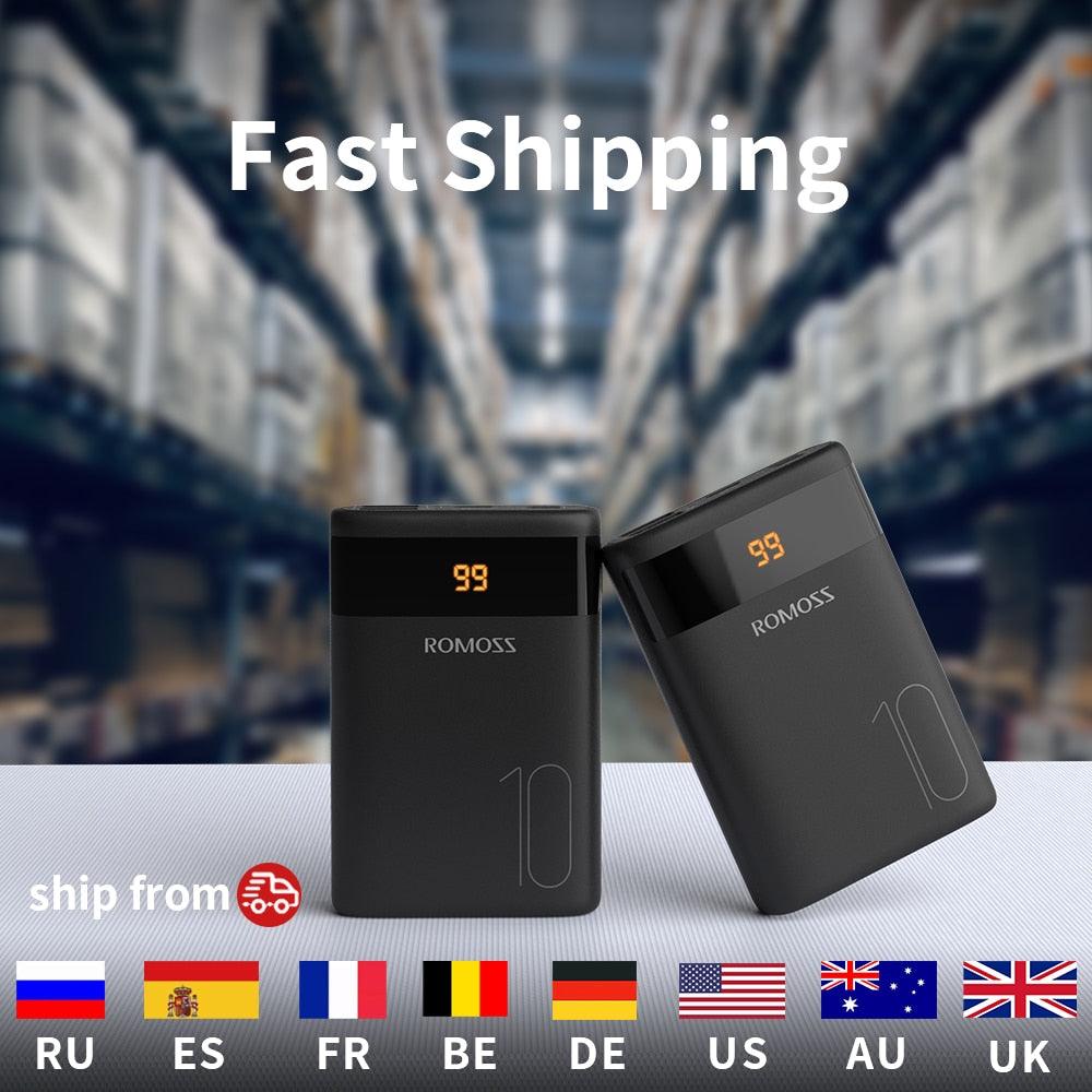 Ares 10 10000mAh Power Bank With Double USB Port - External Battery Pack - Travel Size Portable Charger (D79)(1LT1)