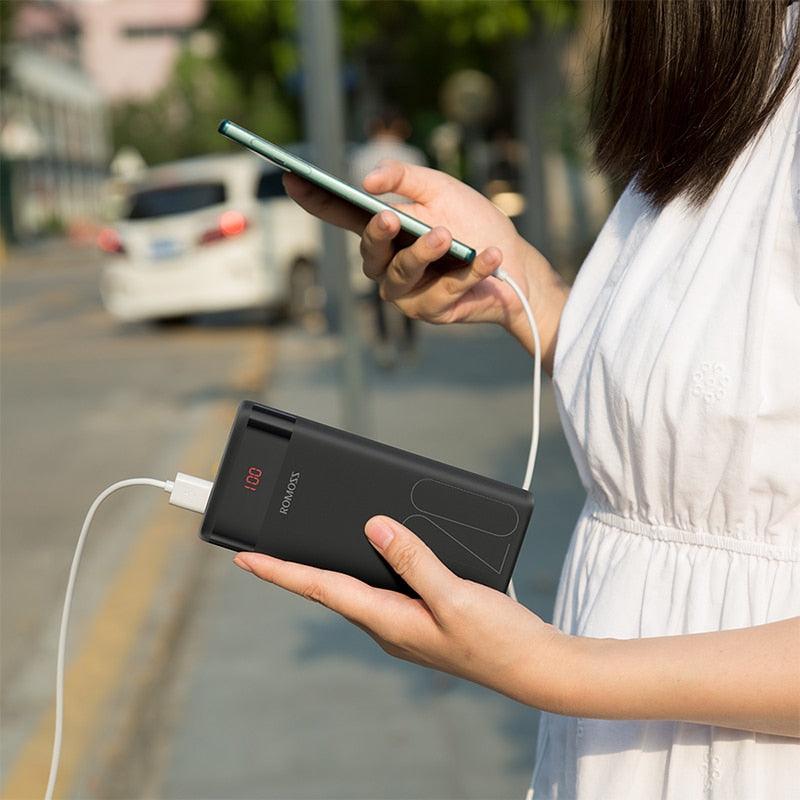 20000mAh Power Bank - USB Type Portable Charger - External Battery 5V 2.1A With LED Display (1LT1)(F104)