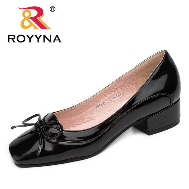 Great Arrival Fashion Style Women Pumps Butterfly-Knot Women Dress Shoes Square Toe Women Office Shoes Shallow Lady Shoes (FS)(F40)(3U40)