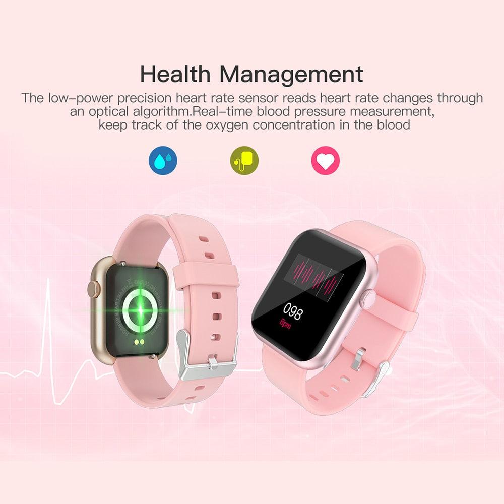 Great Smart Watch - Blood Pressure Oxygen Monitor With Game Function Multilingual Smartwatch - Android IOS (D82)(D84)(RW)