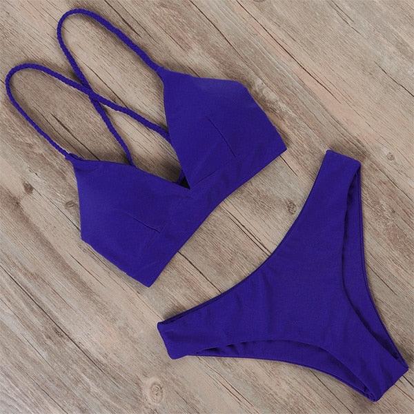 Amazing Sexy Bandage Bikini - Women Swimsuit - Thong Push Up Bikinis Set - Bathing Suit (TB8D)(F26)