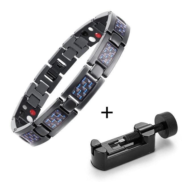 Bio Energy Health Titanium Bracelet - Bangle Red Plated Magnetic Health Care Bracelet (MJ3)