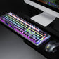 Rechargeable Wireless Gaming Mechanical Keyboard Mouse Set - RGB Backlit 2400DPI 2.4G USB Wireless Mouse Keyboards For PC (D52)(CA1)