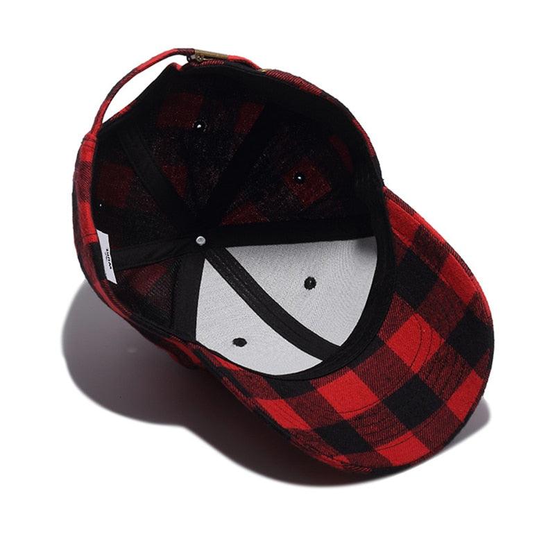 Great Plaid Men's Baseball Cap - Unisex Snapback Cap - Cotton Casual Cap (2U102)