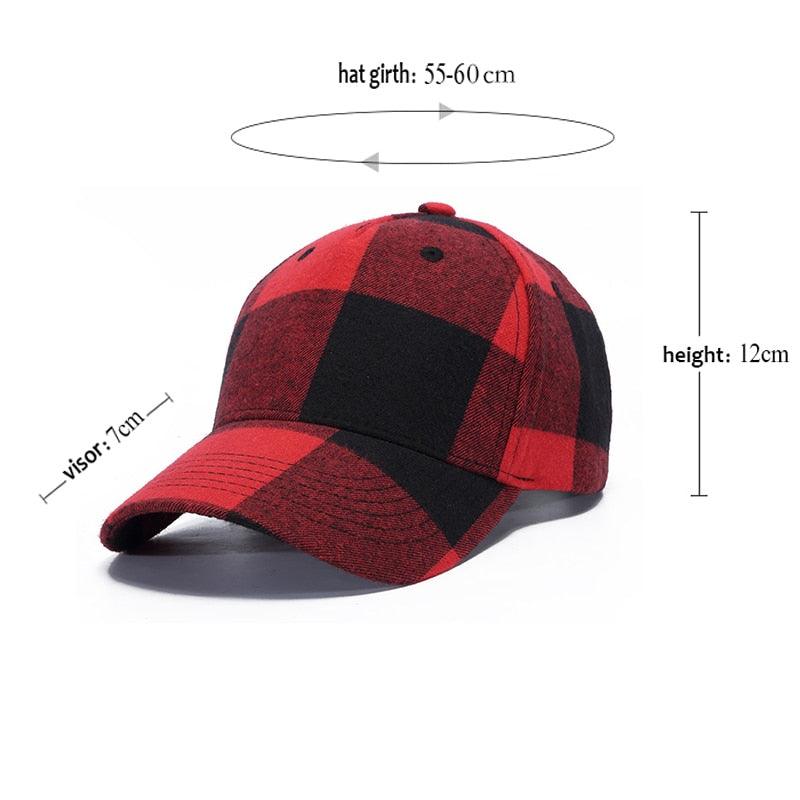 Great Plaid Men's Baseball Cap - Unisex Snapback Cap - Cotton Casual Cap (2U102)