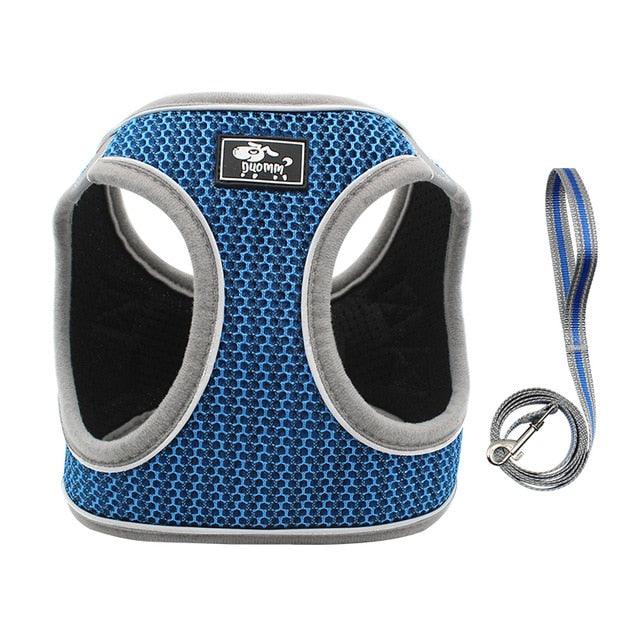 Reflective Dog Cat Harness Leash Set - Adjustable Vest No Pull Breathable Mesh Outdoor Products (1U75)(1U70)
