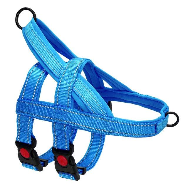 Great Pull Dog Harness Vest Nylon Adjustable Pet Harness Soft Padded Harnesses (D70)(3W1)
