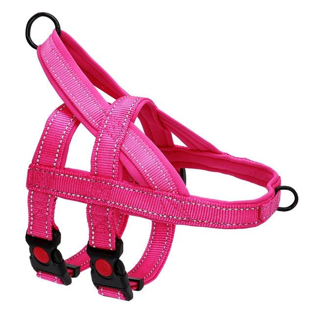 Great Pull Dog Harness Vest Nylon Adjustable Pet Harness Soft Padded Harnesses (D70)(3W1)