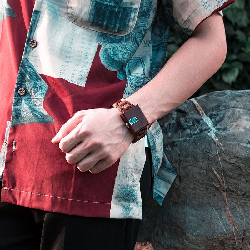 New Design Watch - Men Wooden Luxury Brand Top Gift Quartz Wristwatches (MA9)(F84)