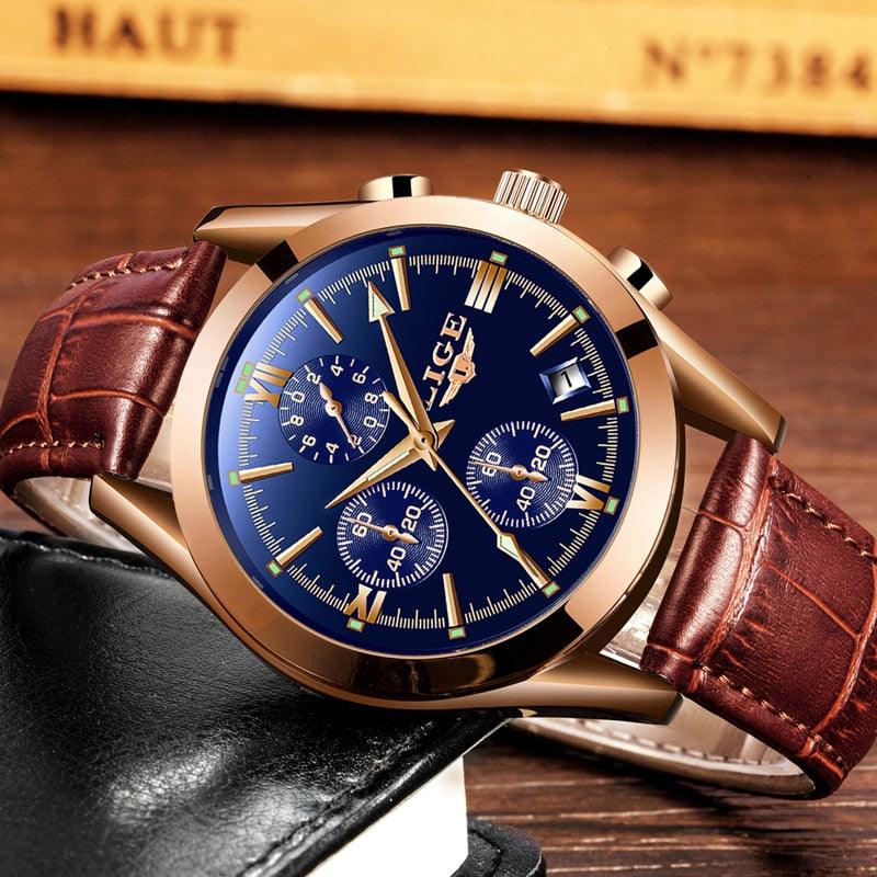 Men's Watches Top Brand Luxury Fashion Business Waterproof Quartz Watch (D84)(2MA1)